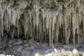 Salt crystals stalactites of the Dead Sea closeup Royalty Free Stock Photo