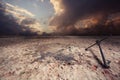 Salt desert Royalty Free Stock Photo