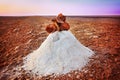 Salt desert Royalty Free Stock Photo