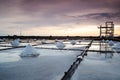 Salt evaporation pond Royalty Free Stock Photo