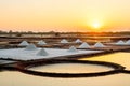 Salt evaporation pond Royalty Free Stock Photo