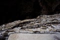 (salt evaporation ponds) in Maras, Peru. Salt has been harvested in Maras since the time of the Inca Empire Royalty Free Stock Photo