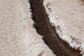 (salt evaporation ponds) in Maras, Peru. Salt has been harvested in Maras since the time of the Inca Empire Royalty Free Stock Photo