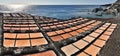 Salt evaporation ponds near Fuencaliente (La Palma, Canary Islands) Royalty Free Stock Photo