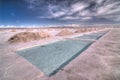 Salt Extraction Pools in Salinas Grandes Royalty Free Stock Photo