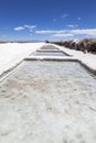 Salt extraction pools Royalty Free Stock Photo