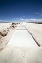 Salt extraction pools Royalty Free Stock Photo