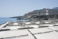 Salt extraction of the sea at La Palma, Spain