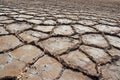 Salt flat polygons in desert