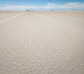 Salt flats of uyuni from the air with copy space Royalty Free Stock Photo