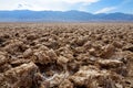 Salt formations at Devils Golf Course in Death Valley National Park, California Royalty Free Stock Photo