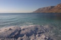 Salt formations on the shore of a salt lake