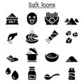 Salt icon set vector illustration