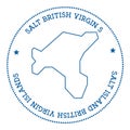 Salt Island, British Virgin Islands map sticker.