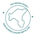 Salt Island, British Virgin Islands vector map.