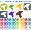 Salt Island icons collection.