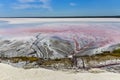 Salt lagoon,Dunaliella salina coloration,