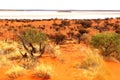 Panorama Salt Lake Amadeus, desert between Alice Springs and Uluru Ayers Rock, Australia