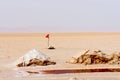 The salt lake of Chott el-Jerid in Tunisia Royalty Free Stock Photo