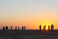 Salt lake Chott El Jerid in Tunisia Royalty Free Stock Photo