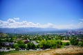 Salt Lake City aerial view from ensign park