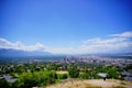 Salt Lake City aerial view from ensign park