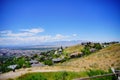 Salt Lake City aerial view from ensign park