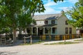 Old hotel and restaurant in two floors wooden house in American Royalty Free Stock Photo