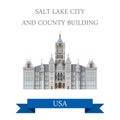 Salt Lake City and County Building Utah United Sta Royalty Free Stock Photo