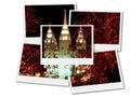 Salt Lake City Mormon Temple Christmas Lights Film Frame Photographs Royalty Free Stock Photo