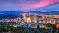 Salt Lake City skyline Utah at night Royalty Free Stock Photo