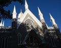 Salt Lake City, SLC, the capital. Utah State Capitol inside and out. Salt Lake Temple. Royalty Free Stock Photo