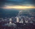 Salt Lake City at sunset Royalty Free Stock Photo