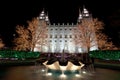 Salt Lake City Temple with Christmas Lights