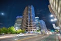 SALT LAKE CITY, UT - JULY 14, 2019: Downtown city streets on a beautiful summer night. The city was founded by the Mormons