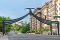 Church of Jesus Christ of Latter-day Saints Eagle Gate Monument in Salt Lake City, Utah Royalty Free Stock Photo