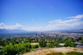 Salt Lake City aerial view from ensign park