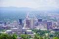 Salt Lake City aerial view from ensign park