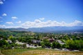 Salt Lake City aerial view from ensign park