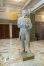 Statue of the religion founder and prophete Joseph Smith inside the Hotel Utah