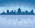 Salt Lake City, Utah skyline city silhouette Royalty Free Stock Photo