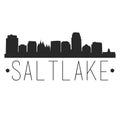 Salt Lake City Utah Skyline Silhouette City Design Vector Famous Monuments. Royalty Free Stock Photo