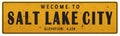 Salt Lake City Utah Street Sign Grunge Rustic Vintage Rerto Royalty Free Stock Photo