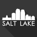 Salt Lake City Utah United States Of America USA Icon Vector Art Flat Shadow Design Skyline City Silhouette Template Black Royalty Free Stock Photo