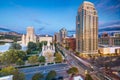 Salt Lake City, Utah, USA downtown cityscape over Temple Square Royalty Free Stock Photo