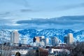 Salt Lake City Winter Skyline taken at Blue Hour