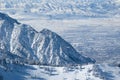 Salt Lake City winter view from the mountains