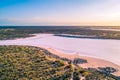 Salt lake Kenyon at sunrise. Royalty Free Stock Photo