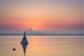 Salt lake landscape, Las salinas, Torrevieja Royalty Free Stock Photo