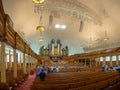 Salt Lake Mormon Temple of The Church of Jesus Christ of Latter-day Saints on Temple square the city, Utah Royalty Free Stock Photo